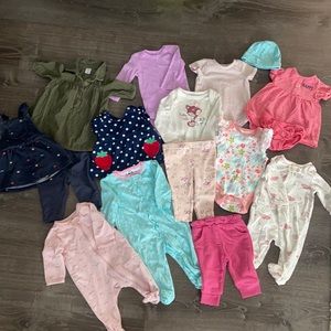 16 piece 3 month baby girl clothes lot
